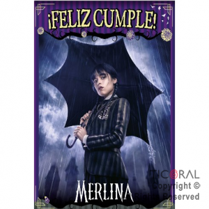 MERLINA AFICHE FELIZ CUMPLE x 1